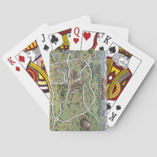 Atlanta Georgia Cartoon Map Poker Cards
