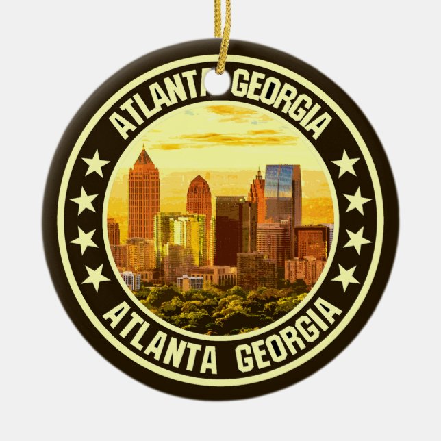 Atlanta Georgia                                    Ceramic Ornament (Front)
