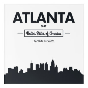 Atlanta, Georgia   City Coordinates Acrylic Print