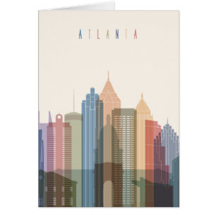 Atlanta, Georgia City Skyline Cards