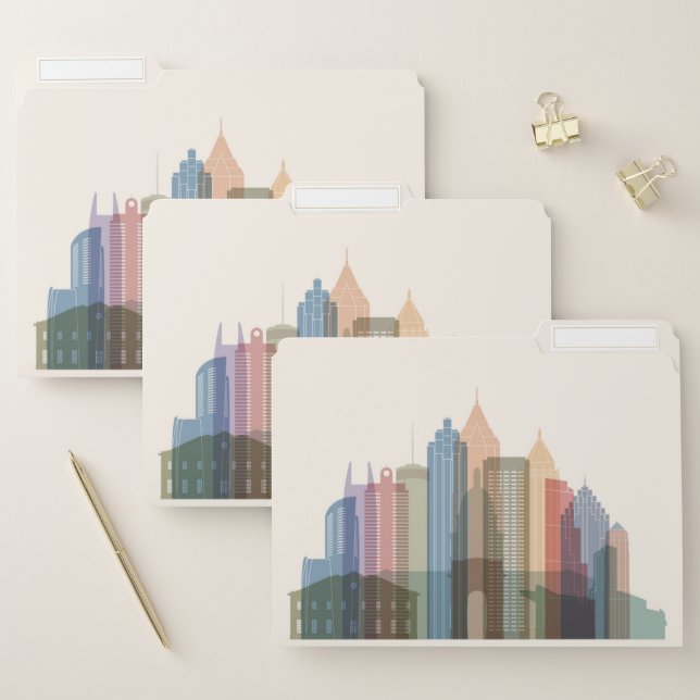 Atlanta, Georgia | City Skyline File Folder (Set)
