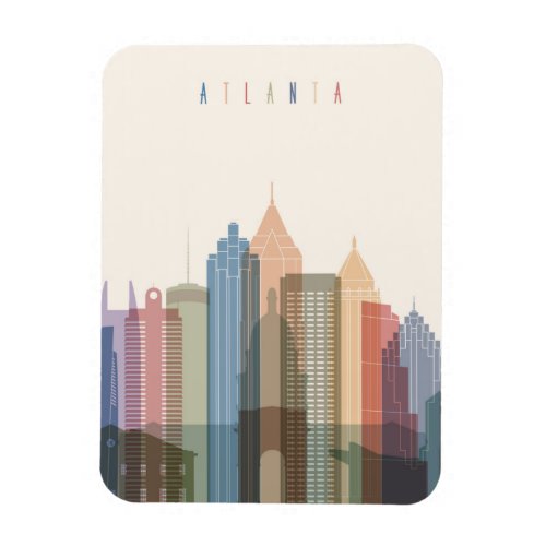 Atlanta Georgia  City Skyline Magnet