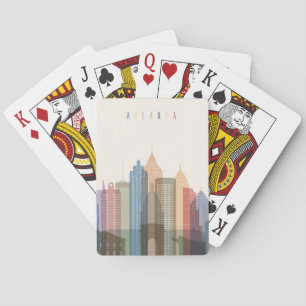Atlanta, Georgia City Skyline Poker Cards