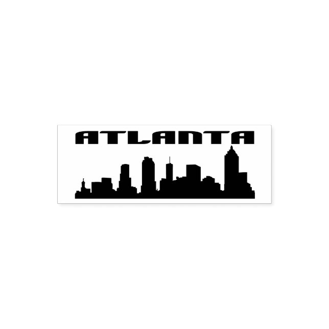 Atlanta Georgia City Skyline Silhouette Self-inking Stamp (Design)