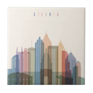 Atlanta, Georgia City Skyline Tile
