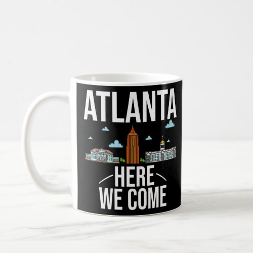 Atlanta Georgia City Trip Skyline Map Travel  Coffee Mug