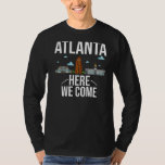Atlanta Georgia City Trip Skyline Map Travel T-Shirt