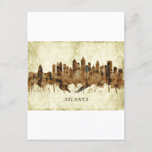 Atlanta Georgia Cityscape Invitation Postcard