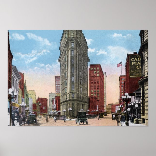 Atlanta Georgia Corner of Peachtree and Broad Poster (Front)