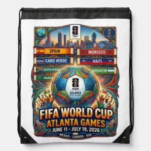 Atlanta Georgia FIFA World Cup 2026 Drawstring Bag