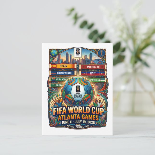 Atlanta Georgia FIFA World Cup 2026 Postcard (Standing Front)