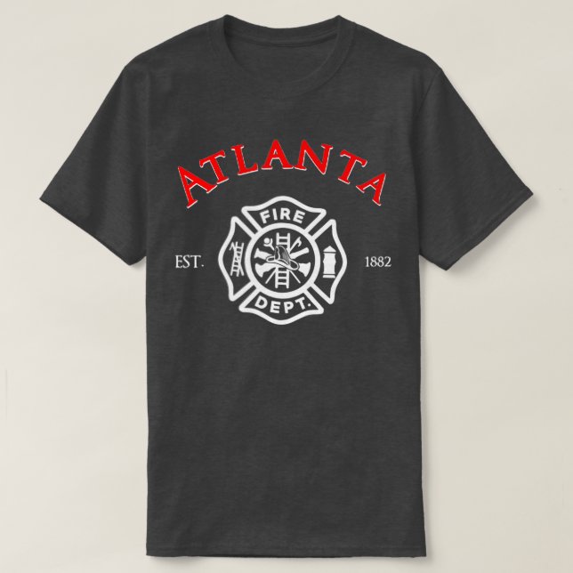 Atlanta Georgia Fire Rescue Department Firefighter T-Shirt (Design Front)
