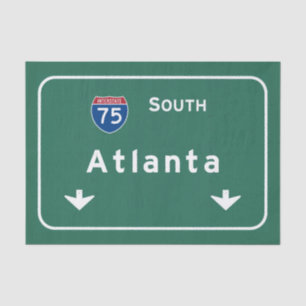 Atlanta Georgia ga Interstate Highway Freeway : Tissue Paper