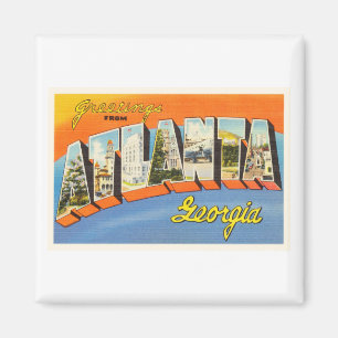 Atlanta Georgia GA Old Vintage Travel Postcard- Magnet