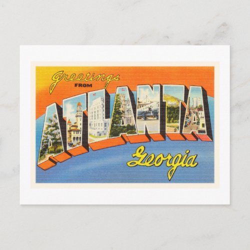 Atlanta Georgia GA Old Vintage Travel Postcard_ Postcard