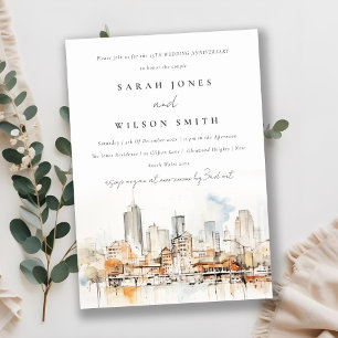 Atlanta Georgia Landscape Wedding Anniversary Invitation
