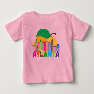 Atlanta, Georgia Peach Skyline Baby T-Shirt