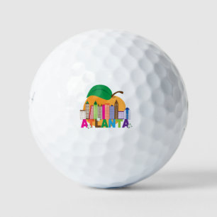Atlanta, Georgia Peach Skyline Golf Balls