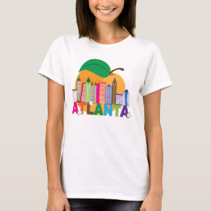 Atlanta, Georgia Peach Skyline T-Shirt