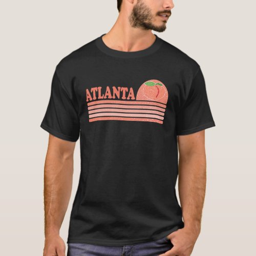 Atlanta Georgia Peach Southern Girls Retro Vintage T_Shirt