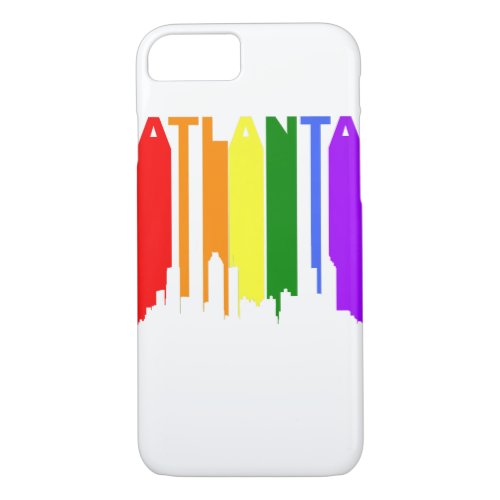 Atlanta Georgia Rainbow Skyline LGBT Gay Pride  Co iPhone 87 Case