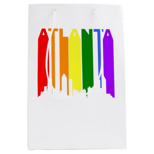 Atlanta Georgia Rainbow Skyline LGBT Gay Pride  Co Medium Gift Bag