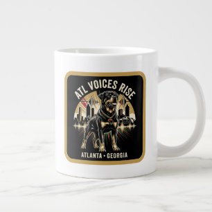Atlanta Georgia Rottweiler Cultural Pride Art Giant Coffee Mug