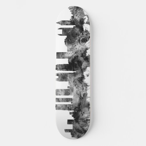 Atlanta Georgia Skyline Black White Skateboard