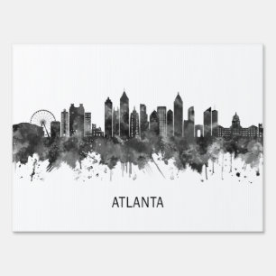 Atlanta Georgia Skyline BW Sign