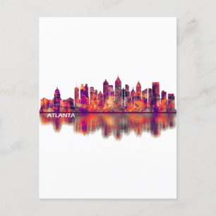 Atlanta Georgia Skyline Holiday Postcard