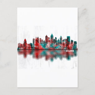 Atlanta Georgia Skyline Invitation Postcard