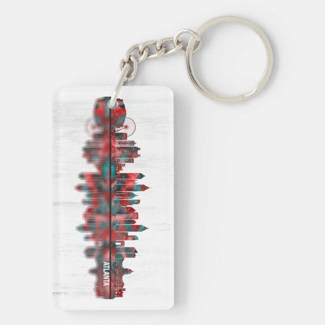 Atlanta Georgia Skyline Keychain (Back)