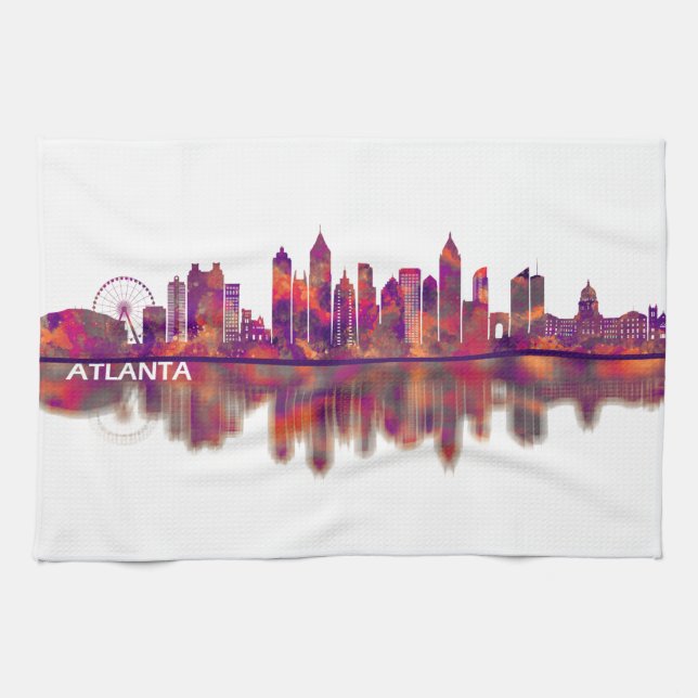 Atlanta Georgia Skyline Kitchen Towel (Horizontal)