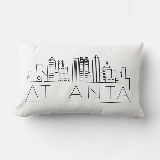 Atlanta ,Georgia Skyline Lumbar Pillow (Front)