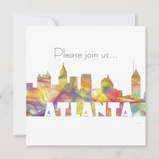 ATLANTA GEORGIA SKYLINE MCLR 2 - INVITATION (Front)