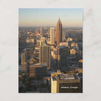 Atlanta Georgia Skyline Post Card by teknogeek at Zazzle