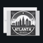 Atlanta Georgia Skyline Postcard<br><div class="desc">Celebrate the beauty and architectural charm of Atlanta, Georgia with this stunning skyline design. Featuring iconic buildings like the Bank of America Plaza and the Georgia State Capitol in detailed line art, this artwork captures the vibrant spirit of the city. The bold “ATLANTA” arch and “GEORGIA” below frame the skyline...</div>