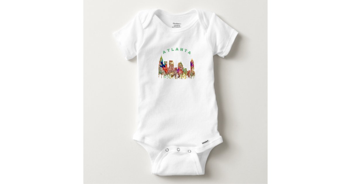 Atlanta Georgia Skyline Sg Faded Glory Baby Onesie Zazzle Com