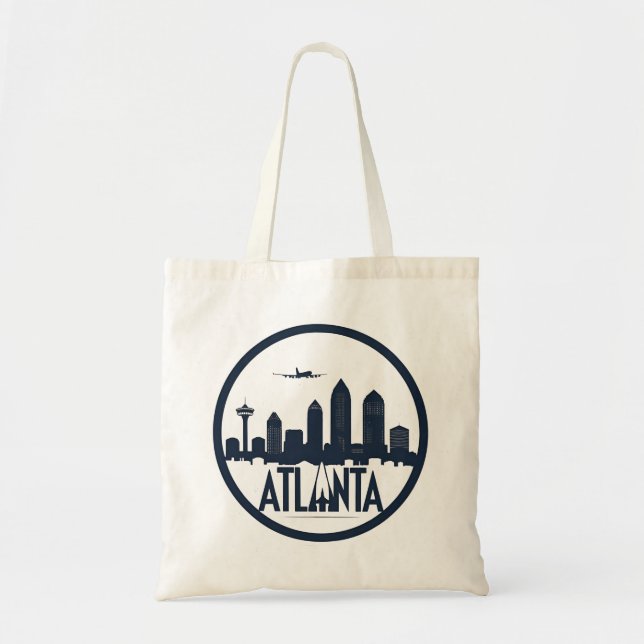 Atlanta Georgia Skyline Tote Bag (Front)