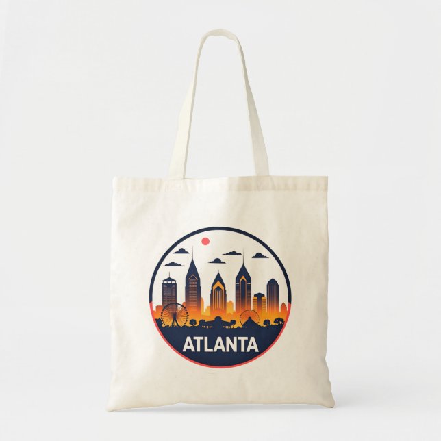 Atlanta Georgia Skyline Tote Bag (Front)