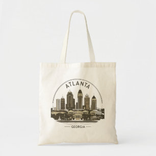 Atlanta Georgia Skyline Tote Bag