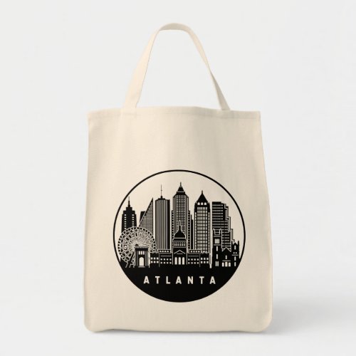 Atlanta Georgia Skyline Tote Bag