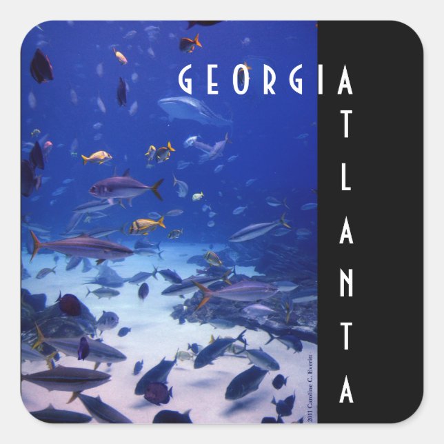 Atlanta Georgia Square Sticker (Front)