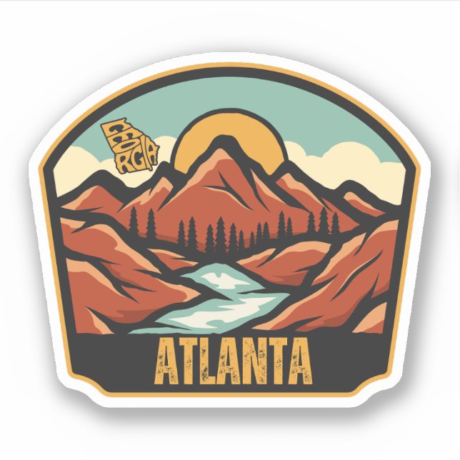 Atlanta, Georgia Sticker (Front)