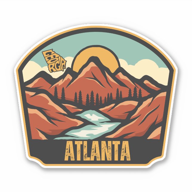 Atlanta, Georgia Sticker (Front)