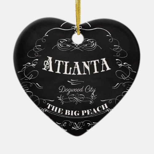 Atlanta Georgia _ The Big Peach Ceramic Ornament