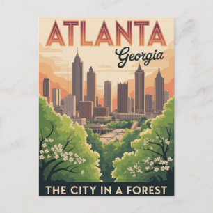 Atlanta Georgia The City in A Forest Postcard