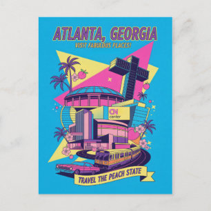 Atlanta, Georgia – The Peach State Retro Travel  Postcard