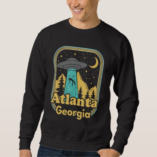 Atlanta Georgia Ufo Alien Hunter 80s State Pride Sweatshirt