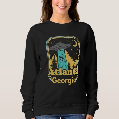 Atlanta Georgia Ufo Alien Hunter 80s State Pride   Sweatshirt